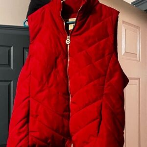 Michael Kors Red puffer vest NWT